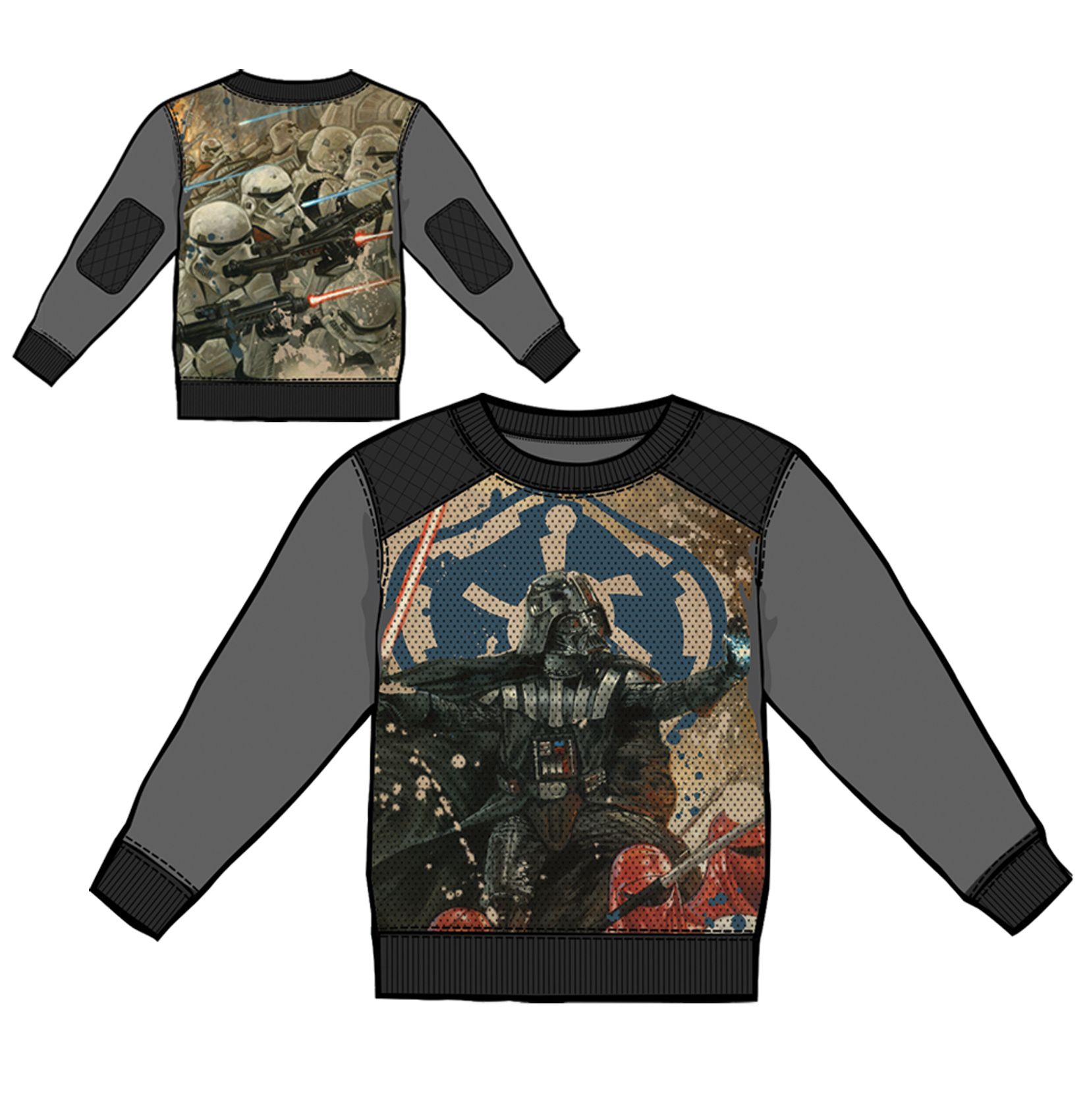 Мужская толстовка с круглым вырезом из сублимированной сетки Star Wars Power Lord