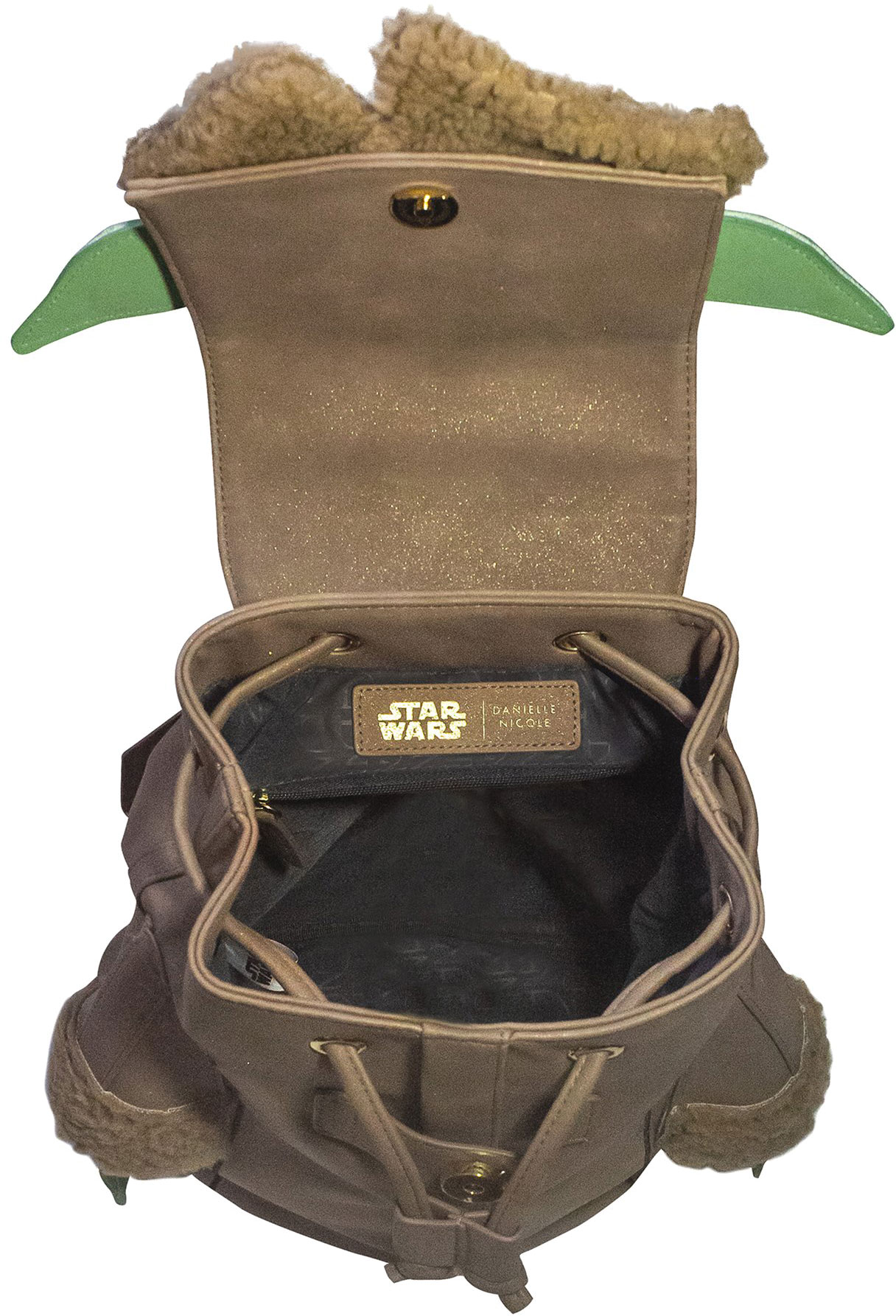 DANIELLE NICOLE STAR WARS cream & brown Mandalorian backpack. Non leather. Danielle Nicole Star Wars The Mandalorian The Child Mini  main image 3