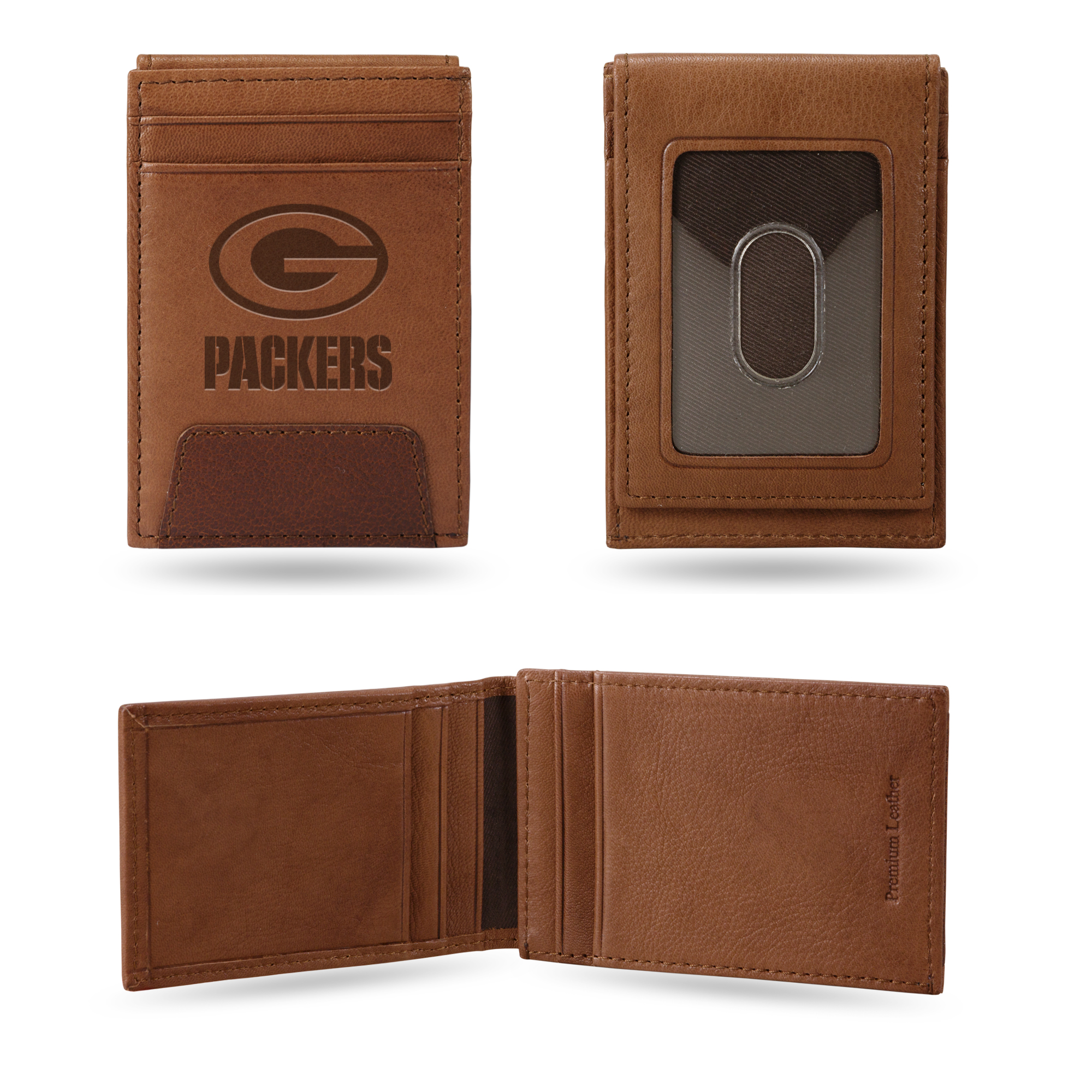 Green Bay Packers Premium Leather Front Pocket Wallet EBay   Green Bay Packers Premium Leather Front Pocket Wallet 